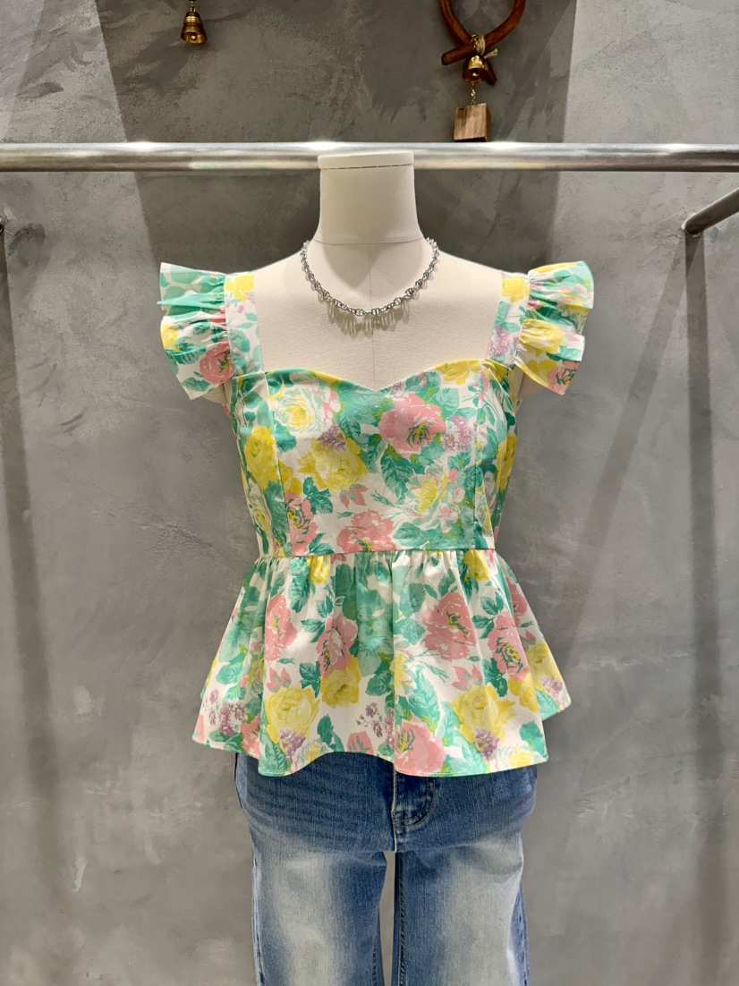 KIFF東大門實拍女士新款人氣真品26春夏休閑吊帶背心花朵KIFF吊帶/背心