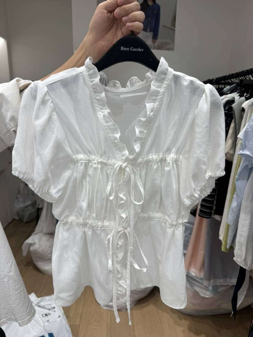 BIEN GARDER東大門代購女士新品真品26春夏休閑襯衫蕾絲衫BIEN GARDER襯衫/蕾絲衫