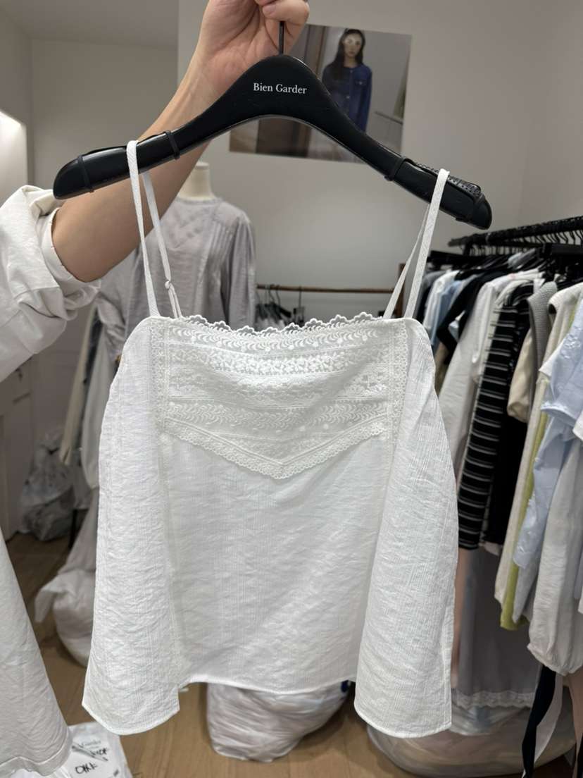 BIEN GARDER韓國直郵女裝新款時尚人氣休閑吊帶背心褶皺BIEN GARDER吊帶/背心