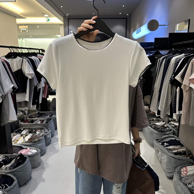 CREDITO東大門實拍女裝新品時尚人氣26春夏熱賣推薦職業T恤CREDITOT恤