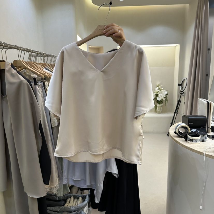 MATIERE韓國直郵實拍女士新品職業休閑26春夏時尚襯衫蕾絲衫MATIERE襯衫/蕾絲衫