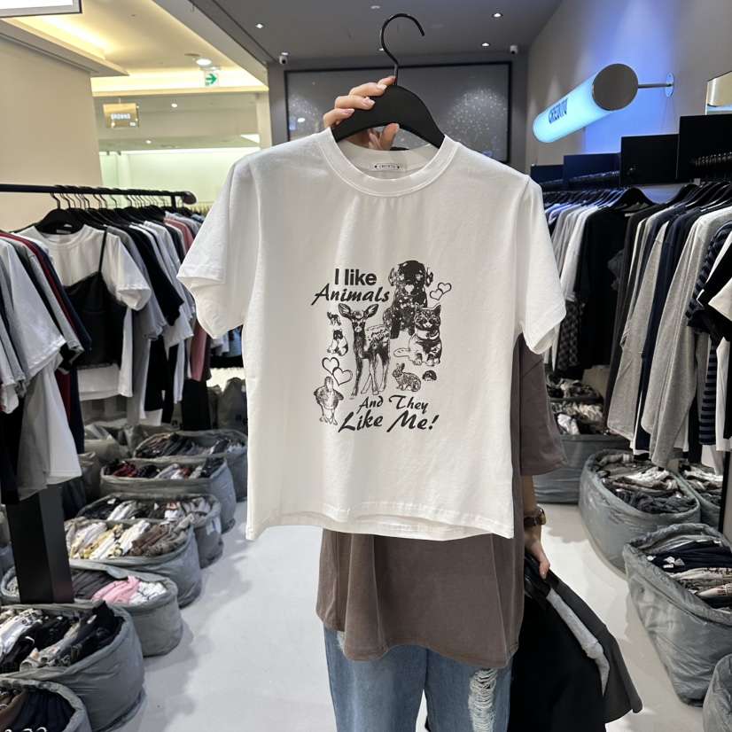 CREDITO韓國代購女士新款休閑時尚26春夏職業熱賣人氣T恤CREDITOT恤