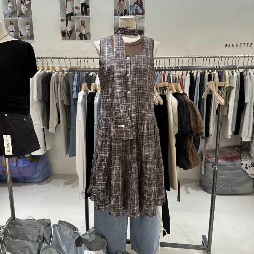 BAGUETTE-P韓國代購女裝新品推薦26春夏連衣裙不含內搭含脖帶BAGUETTE-P連衣裙