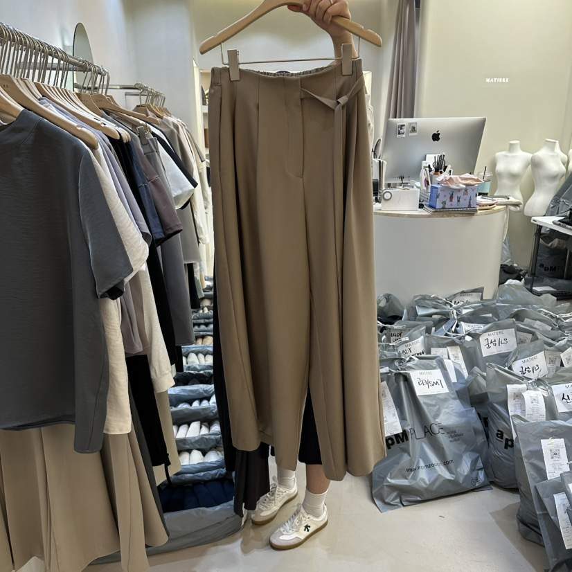 MATIERE韓國東大門代購女裝新品推薦人氣職業熱賣26春夏休閑褲MATIERE休閑褲