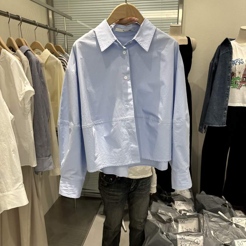 PLAMM韓國直郵女裝新品推薦時尚休閑26春夏人氣襯衫蕾絲衫PLAMM襯衫/蕾絲衫