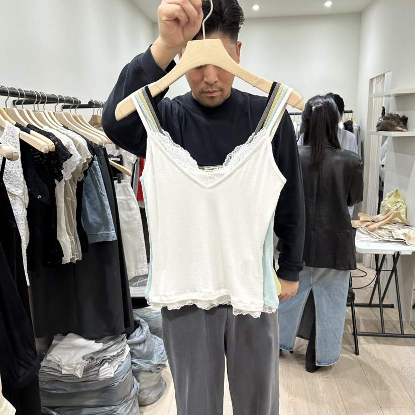 NOTTINGHAM/AVECNOUS/MODEST韓國東大門代購女裝新品26春夏吊帶背心蕾絲NOTTINGHAM/AVECNOUS/MODEST吊帶/背心