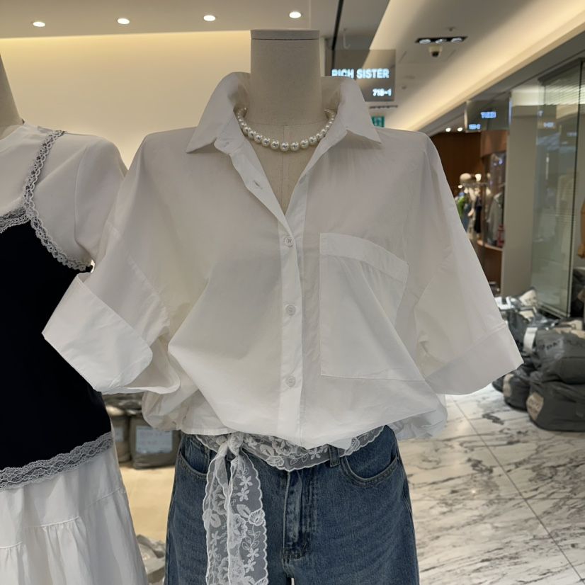 RICH SISTER韓國直郵實拍女裝新款人氣熱賣職業襯衫蕾絲衫RICH SISTER襯衫/蕾絲衫
