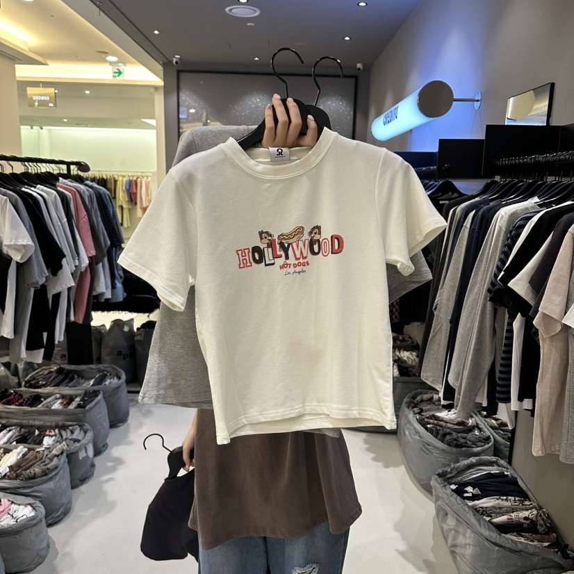 CREDITO韓國東大門直郵女士新品人氣推薦26春夏時尚職業T恤CREDITOT恤