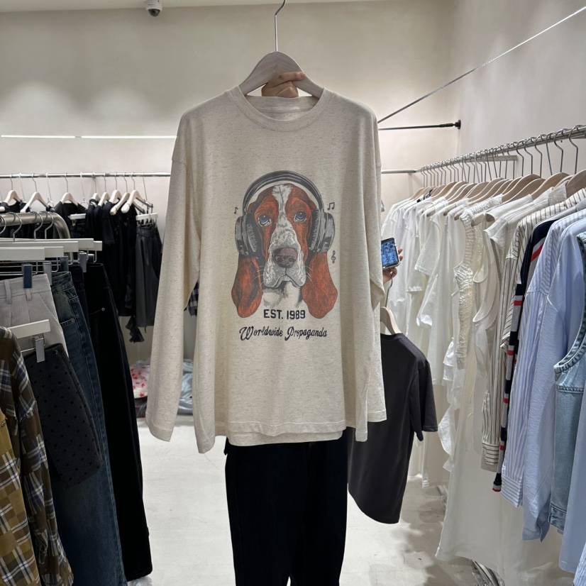 Color B韓國直郵女士新品休閑26春夏職業熱賣人氣長袖T恤Color B長袖T恤