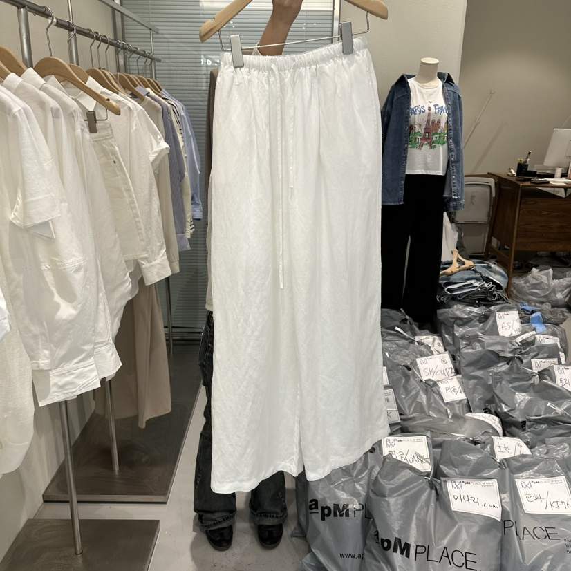 PLAMM韓國代購女裝新品推薦人氣熱賣時尚職業休閑褲亞麻布PLAMM休閑褲