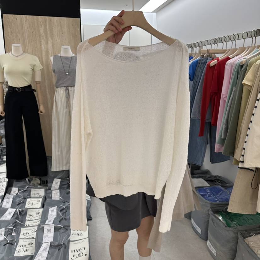 WRITTEN BY韓國東大門代購女裝新品職業26春夏針織衫亞麻針織WRITTEN BY針織衫