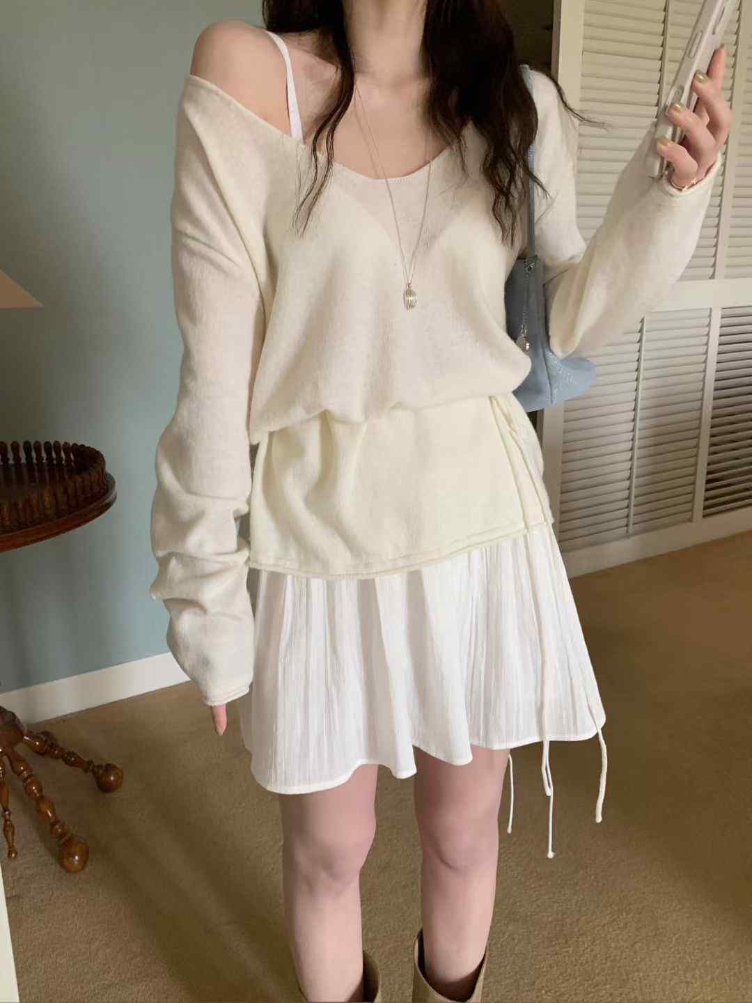 MELLOUNGE-멜라운지-T韓國直郵實拍女裝新品人氣針織衫MELLOUNGE-2件起針織衫