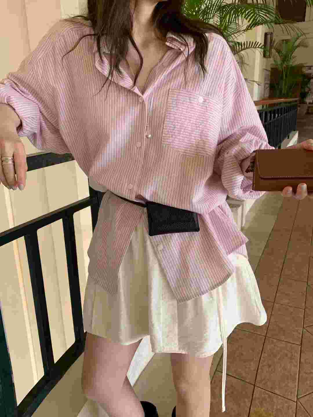 MELLOUNGE-멜라운지-T韓國直郵實拍女士新品時尚襯衫蕾絲衫MELLOUNGE-2件起襯衫/蕾絲衫