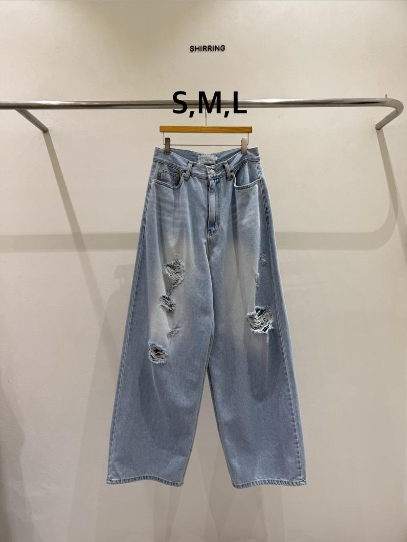 SHIRRING韓國代購女士新品休閑推薦熱賣人氣26春夏牛仔褲SHIRRING牛仔褲