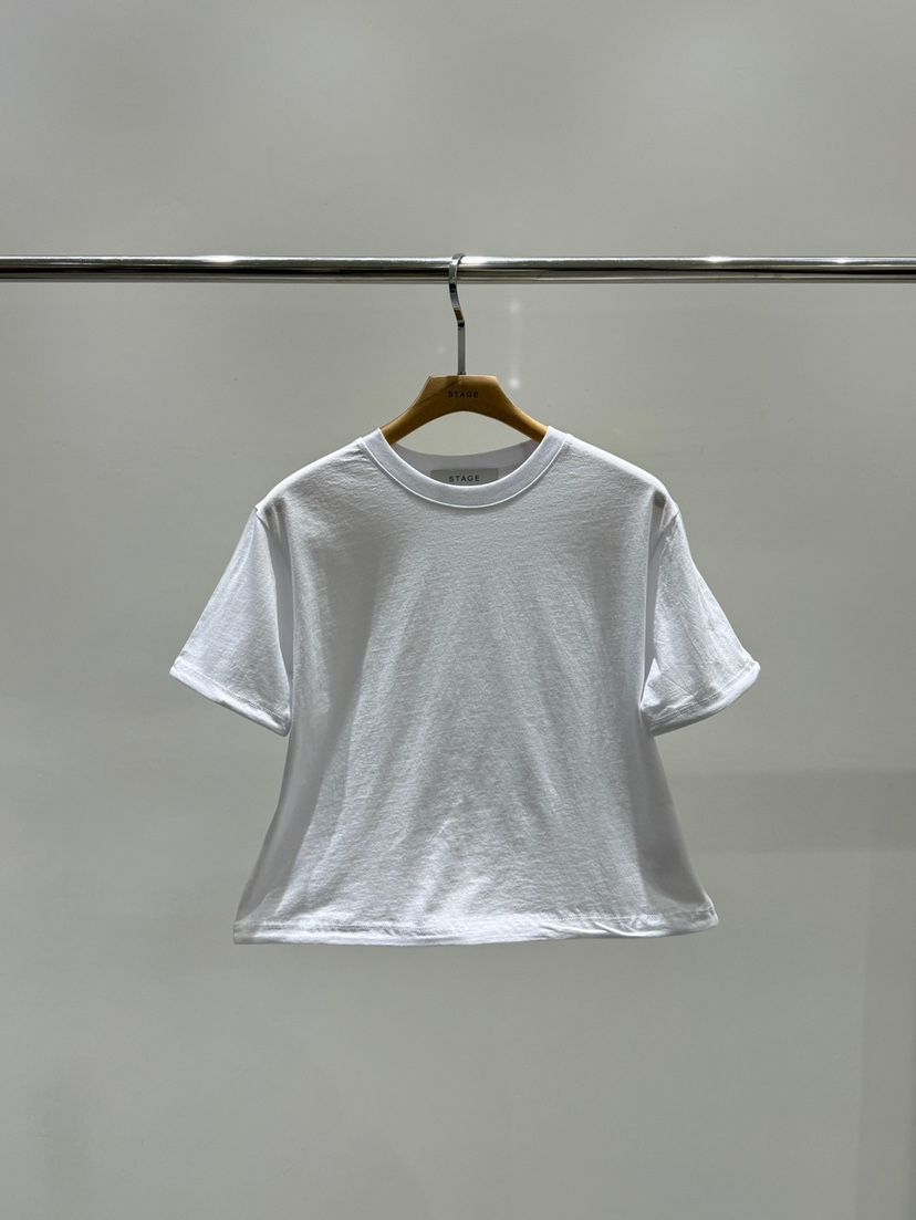STAGE韓國直郵女裝新款26春夏時尚人氣職業熱賣T恤金屬絲STAGET恤