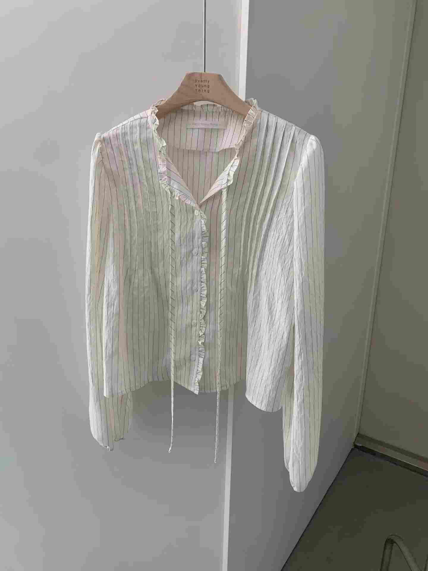 PYT-ot東大門代購女裝新品真品休閑人氣時尚職業襯衫蕾絲衫pretty young thing襯衫/蕾絲衫