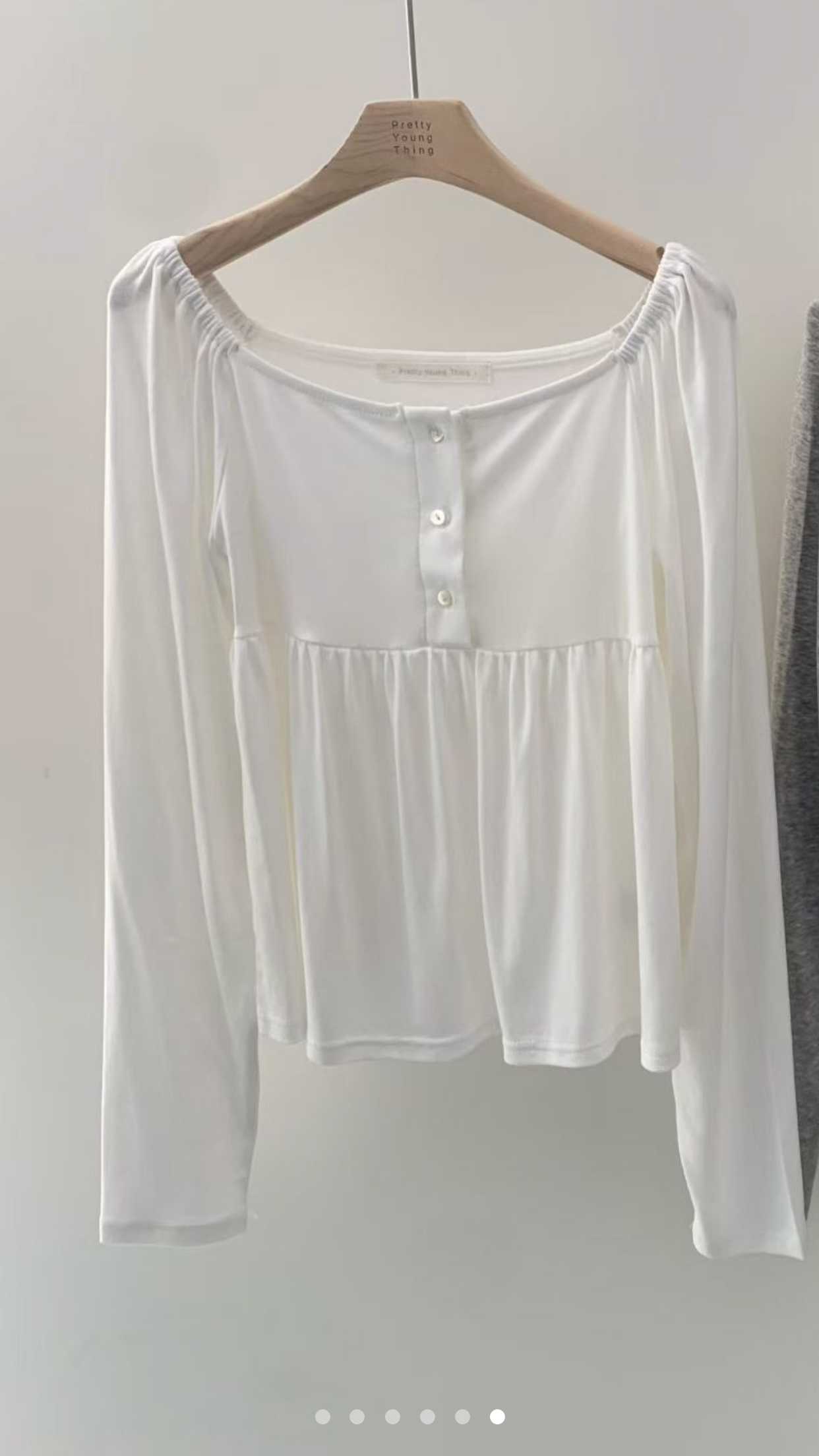 PYT-ot韓國直郵女裝新品26春夏推薦真品職業熱賣長袖T恤pretty young thing長袖T恤