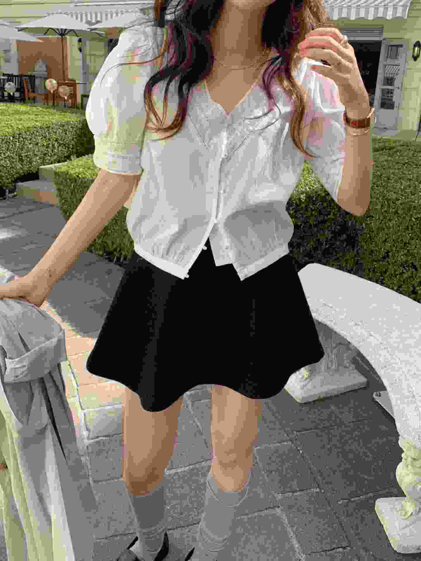 PYT-ot東大門代購女裝新款職業推薦真品時尚休閑襯衫蕾絲衫pretty young thing襯衫/蕾絲衫