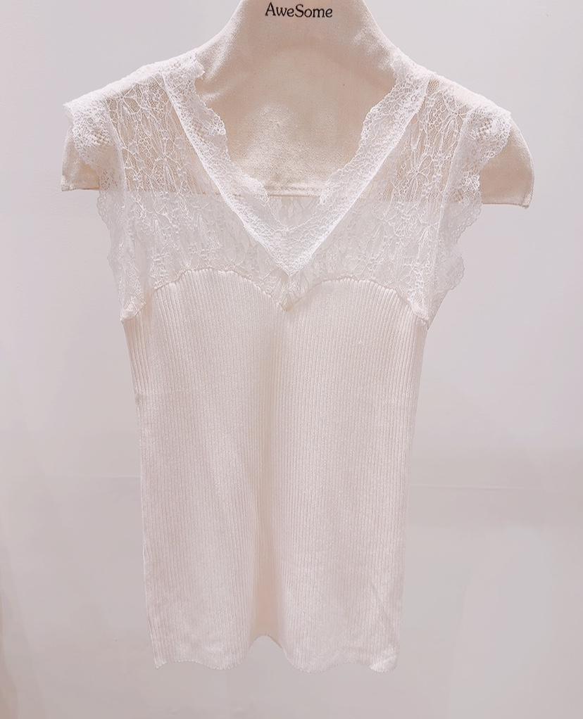 AWESOME-P韓國代購女士新款人氣時尚熱賣26春夏吊帶背心蕾絲AWESOME-P吊帶/背心