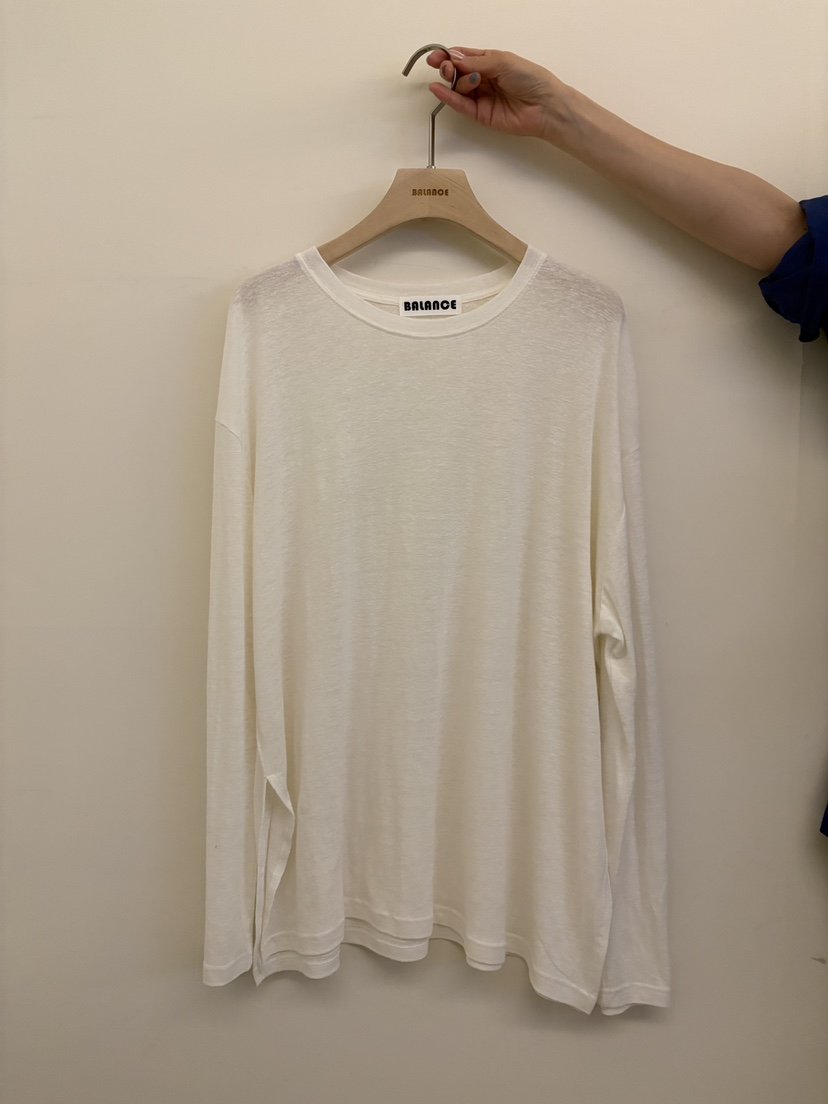 BALANCE韓國直郵實拍女裝新款推薦26春夏休閑長袖T恤亞麻布BALANCE長袖T恤