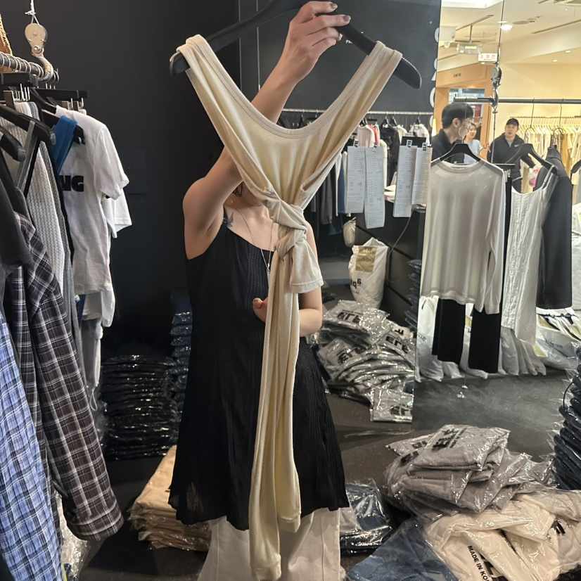 ELF-L韓國東大門代購女士新款職業休閑時尚吊帶背心系帶PROJECT ELF/ELF-L吊帶/背心