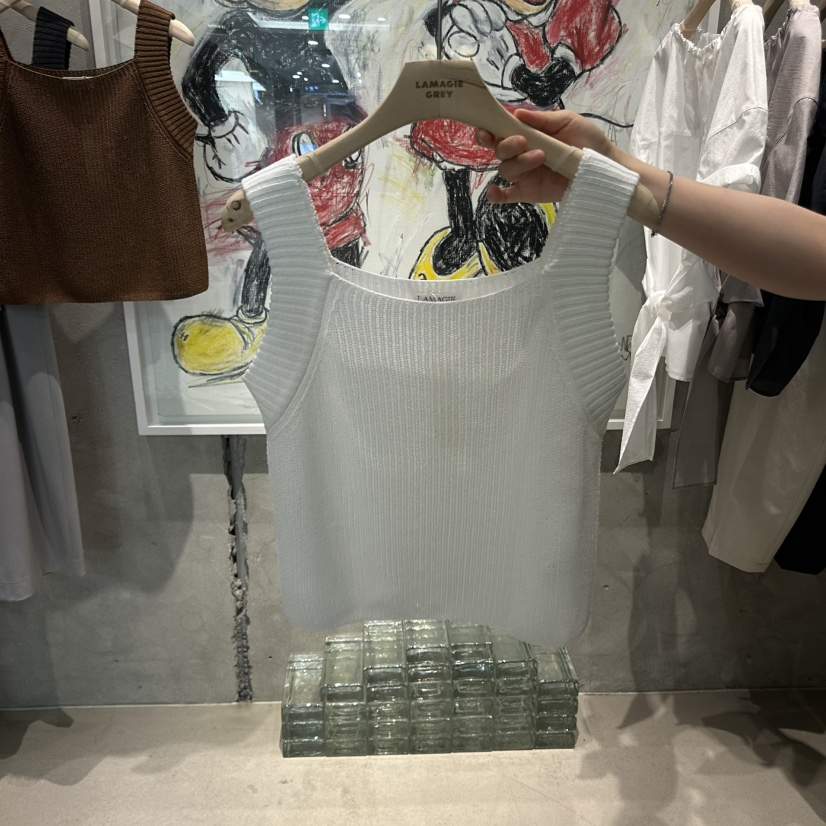 LAMAGIEPIE/LAMAGIE GREY韓國直郵女士新品26春夏吊帶背心LAMAGIEPIE/LAMAGIE GREY吊帶/背心