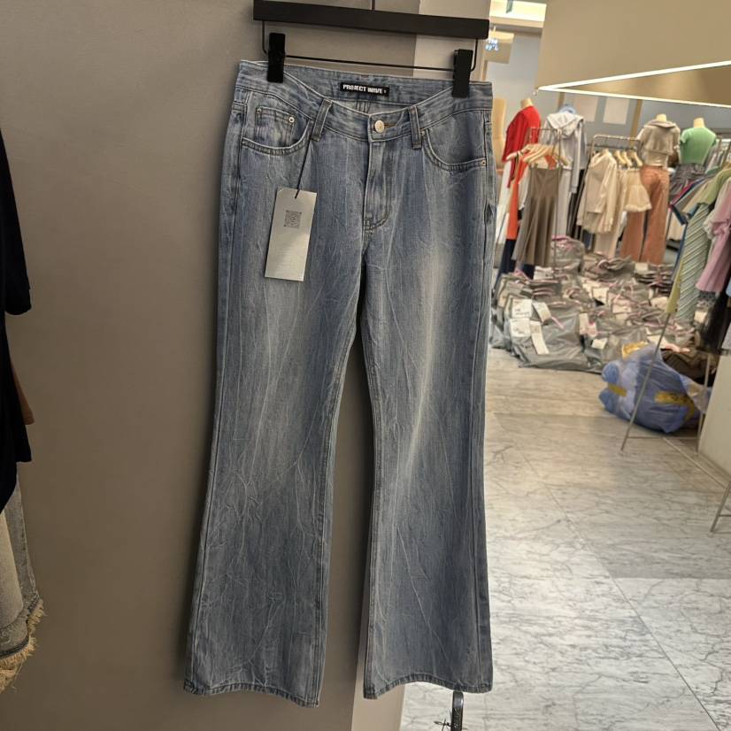 PROJECT WAVE-P韓國東大門直郵女士新款時尚推薦牛仔褲PROJECT WAVE牛仔褲