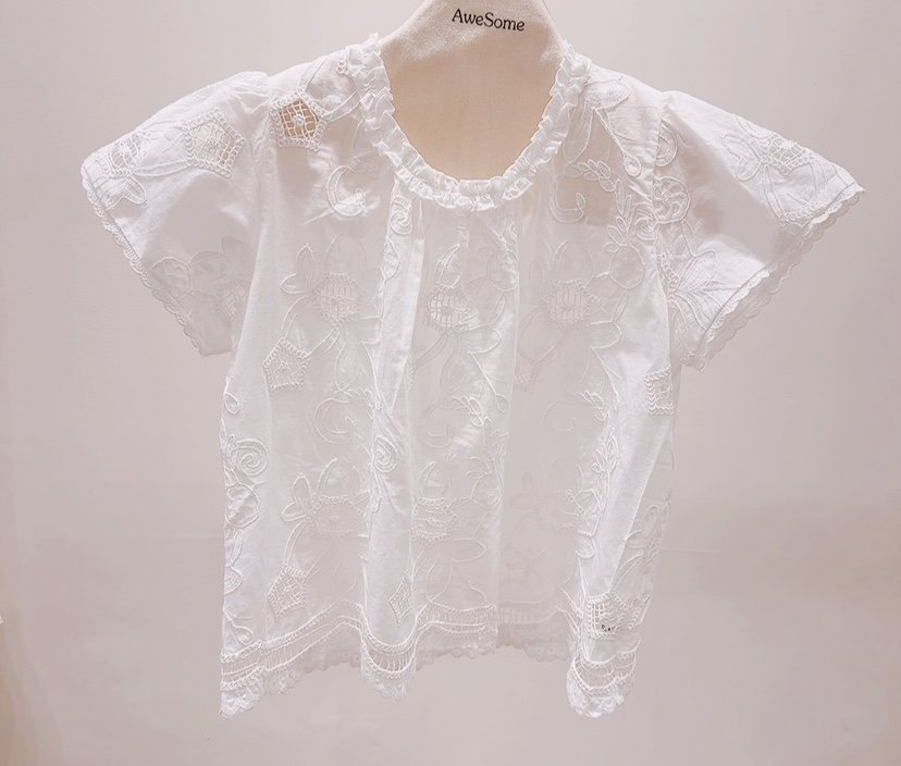 AWESOME-P韓國直郵女士新款休閑職業推薦時尚襯衫蕾絲衫棉AWESOME-P襯衫/蕾絲衫