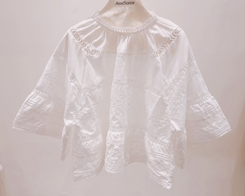 AWESOME-P韓國東大門代購女士新款熱賣時尚襯衫蕾絲衫棉質AWESOME-P襯衫/蕾絲衫
