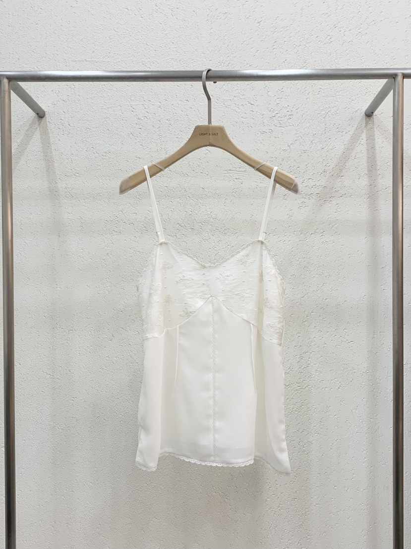 LIGHT AND SALT韓國東大門代購女裝新款人氣吊帶背心刺繡蕾絲LIGHT AND SALT吊帶/背心