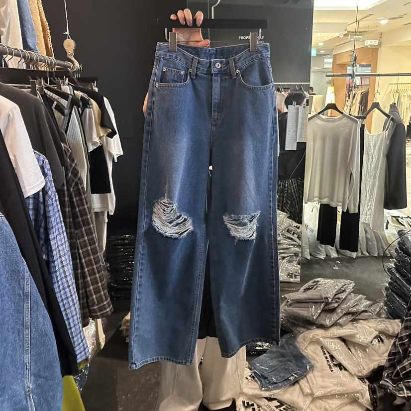 ELF-L韓國東大門直郵女士新品時尚職業熱賣推薦牛仔褲復古PROJECT ELF/ELF-L牛仔褲