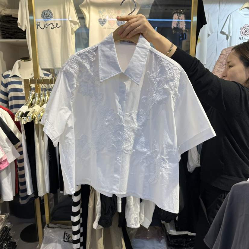 COCO HOLIC韓國代購女裝新品休閑人氣時尚襯衫蕾絲衫蕾絲COCO HOLIC襯衫/蕾絲衫