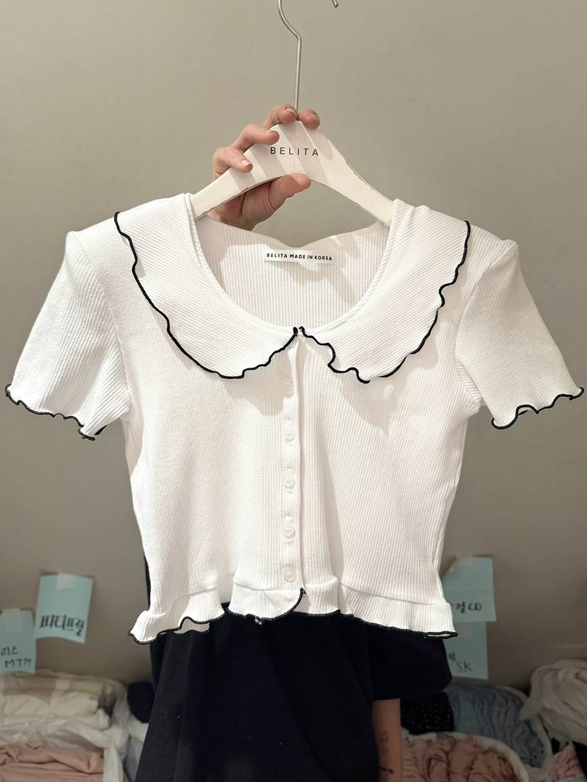 BELITA-L韓國直郵實拍女裝新款熱賣休閑人氣職業襯衫蕾絲衫BELITA-L襯衫/蕾絲衫