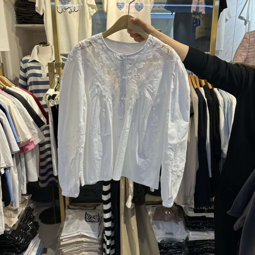 COCO HOLIC韓國東大門代購女士新品時尚推薦襯衫蕾絲衫蕾絲COCO HOLIC襯衫/蕾絲衫