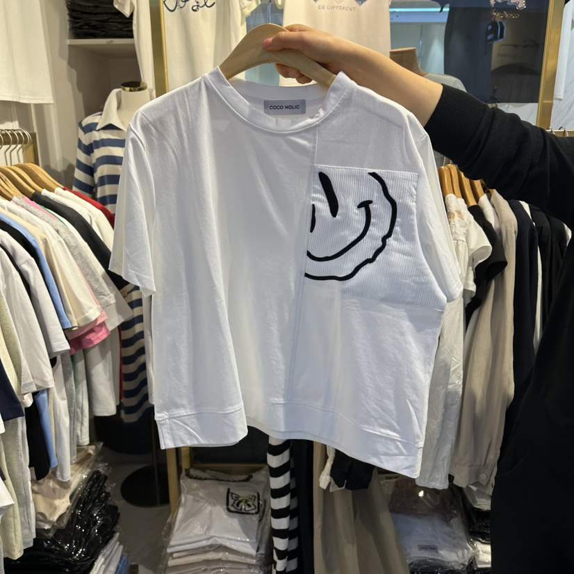 COCO HOLIC韓國代購女士新品時尚推薦職業熱賣T恤插肩袖COCO HOLICT恤
