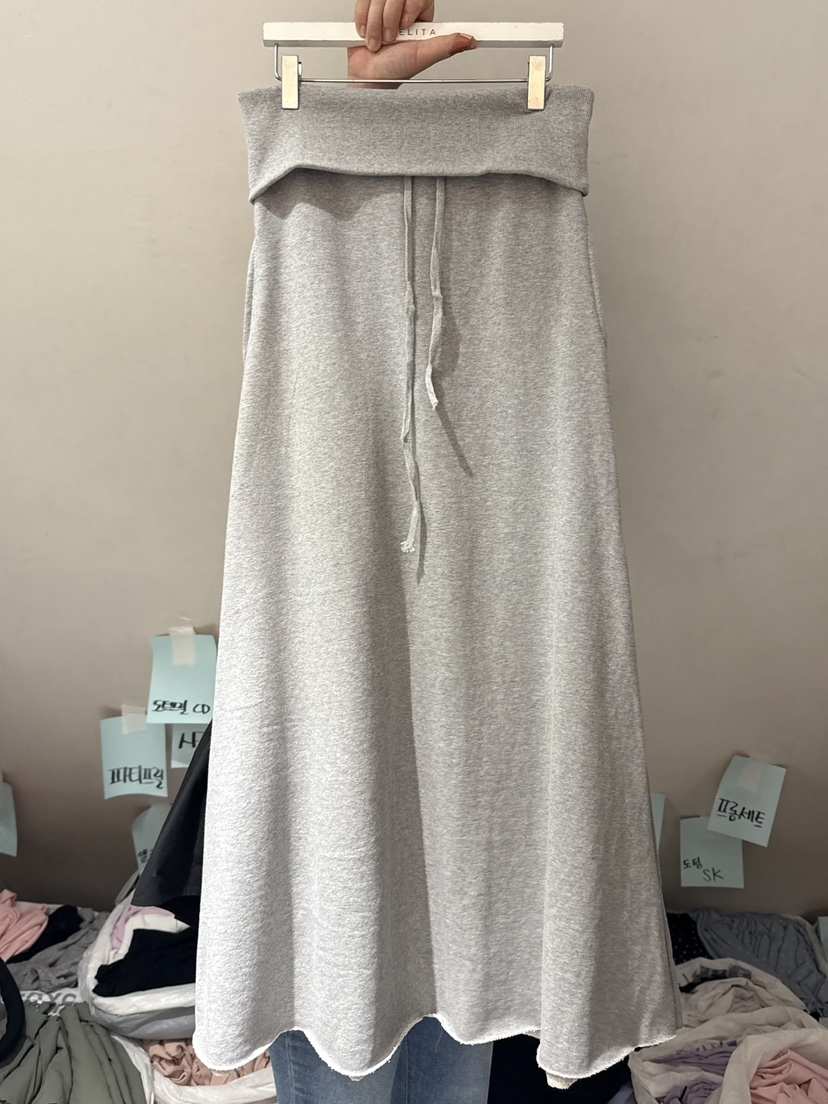 BELITA-L韓國直郵實拍女裝新品26春夏熱賣時尚職業長裙羅紋BELITA-L長裙