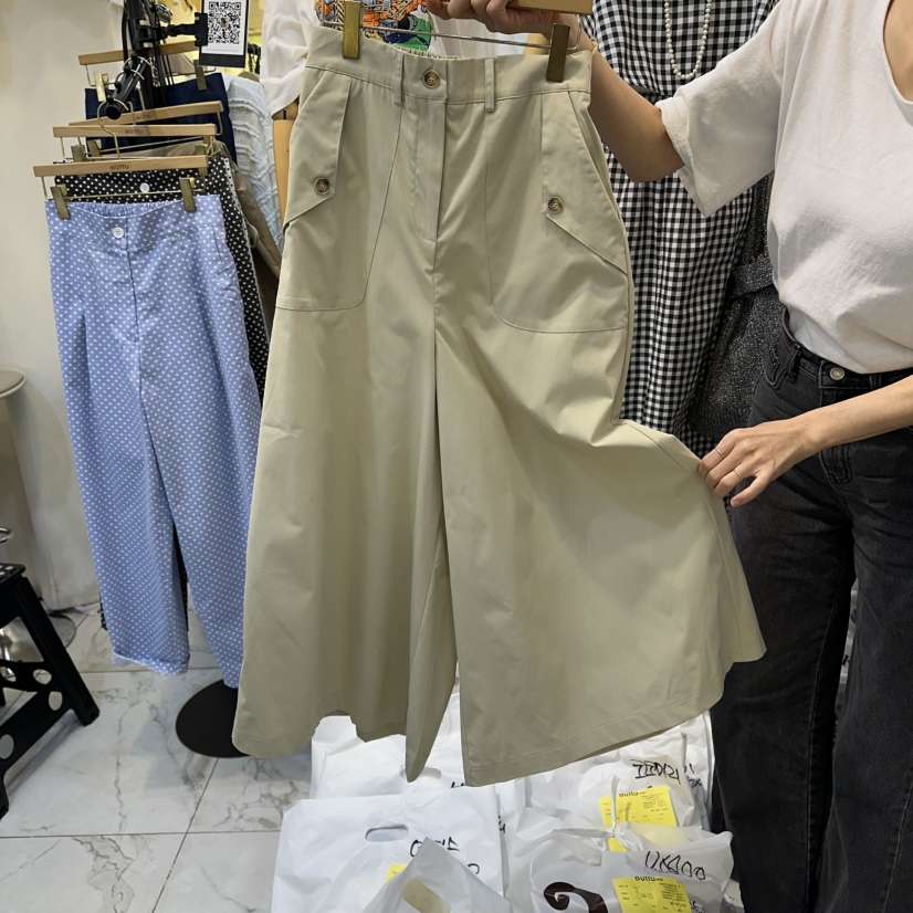 BUTTU/10 OCLOCK韓國直郵女士新品時尚熱賣休閑褲闊腿褲BUTTU/10 OCLOCK休閑褲