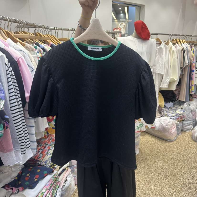 HAPPYBERRY韓國代購女士新款26春夏時尚職業熱賣T恤華夫格HAPPYBERRYT恤