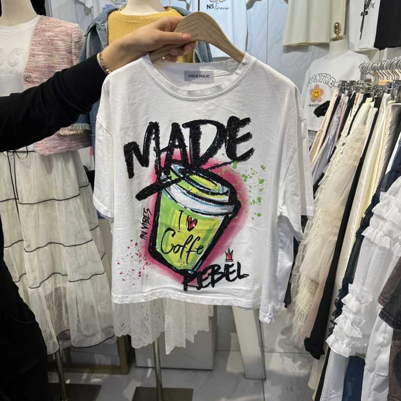 COCO HOLIC韓國代購女士新品職業推薦熱賣時尚休閑人氣T恤COCO HOLICT恤
