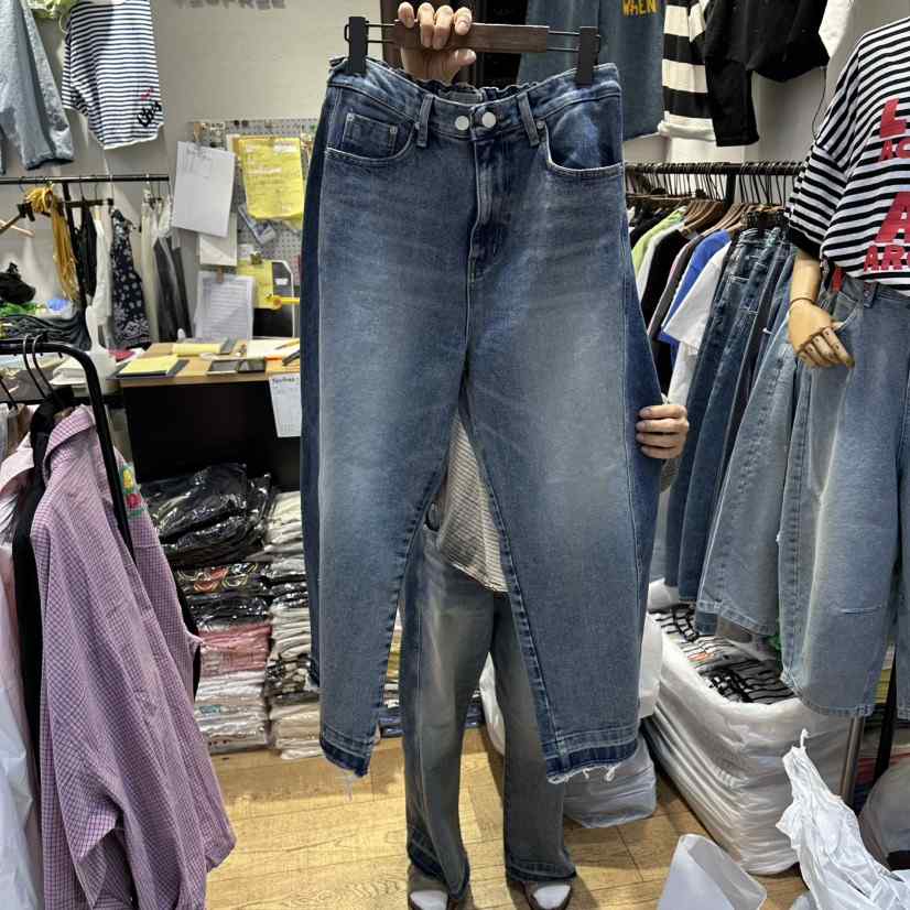 YESFREE韓國直郵女裝新款時尚26春夏人氣熱賣職業休閑牛仔褲YESFREE牛仔褲