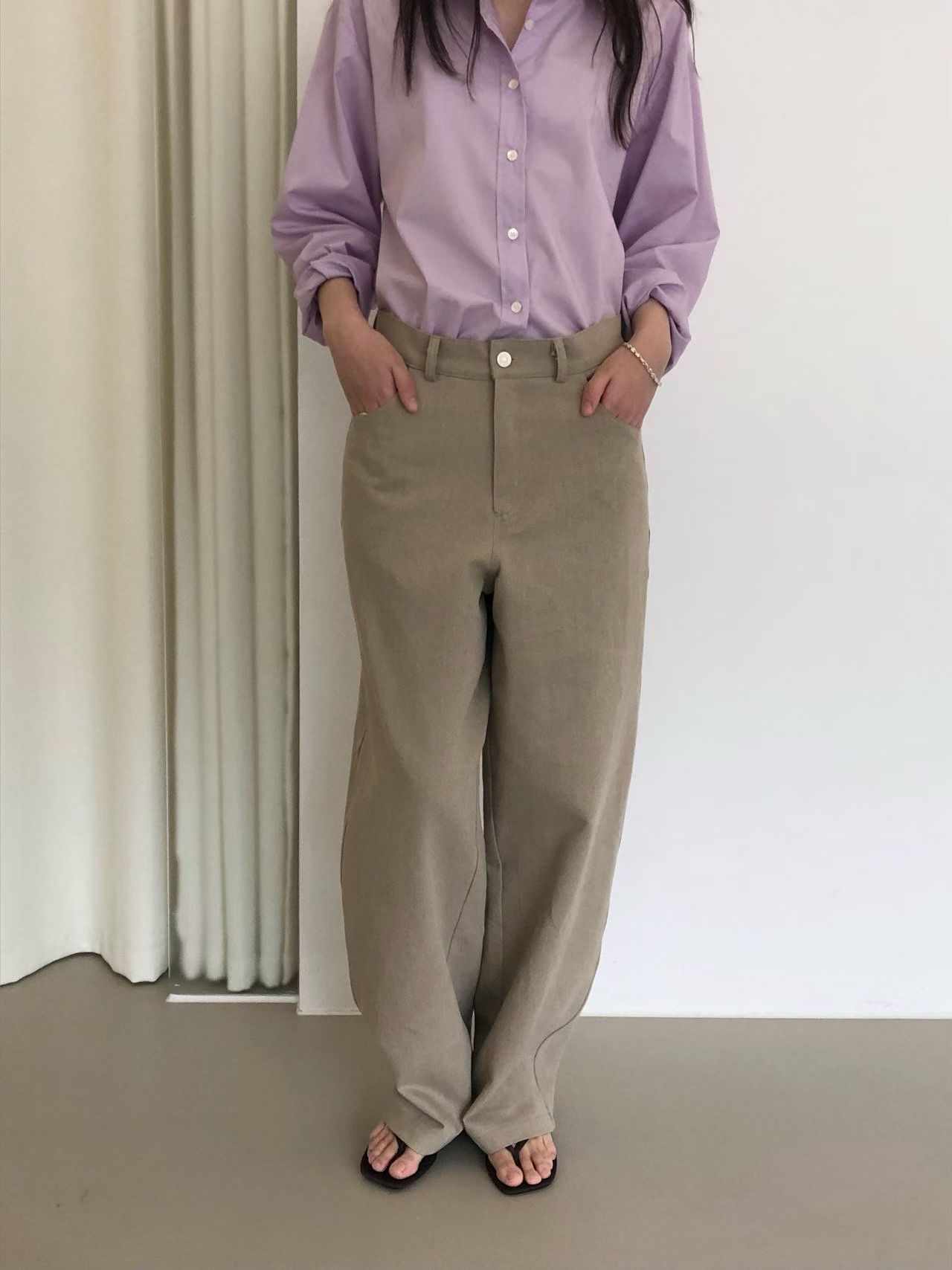 WEATHER韓國直郵女士新品真品休閑26春夏推薦人氣職業休閑褲GOBSLMURI-ot休閑褲