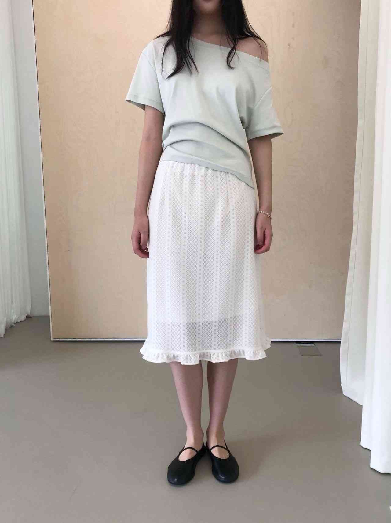 WEATHER東大門直郵女士新品時尚真品半身裙中短裙荷葉邊鏤空GOBSLMURI-ot半身裙/中短裙