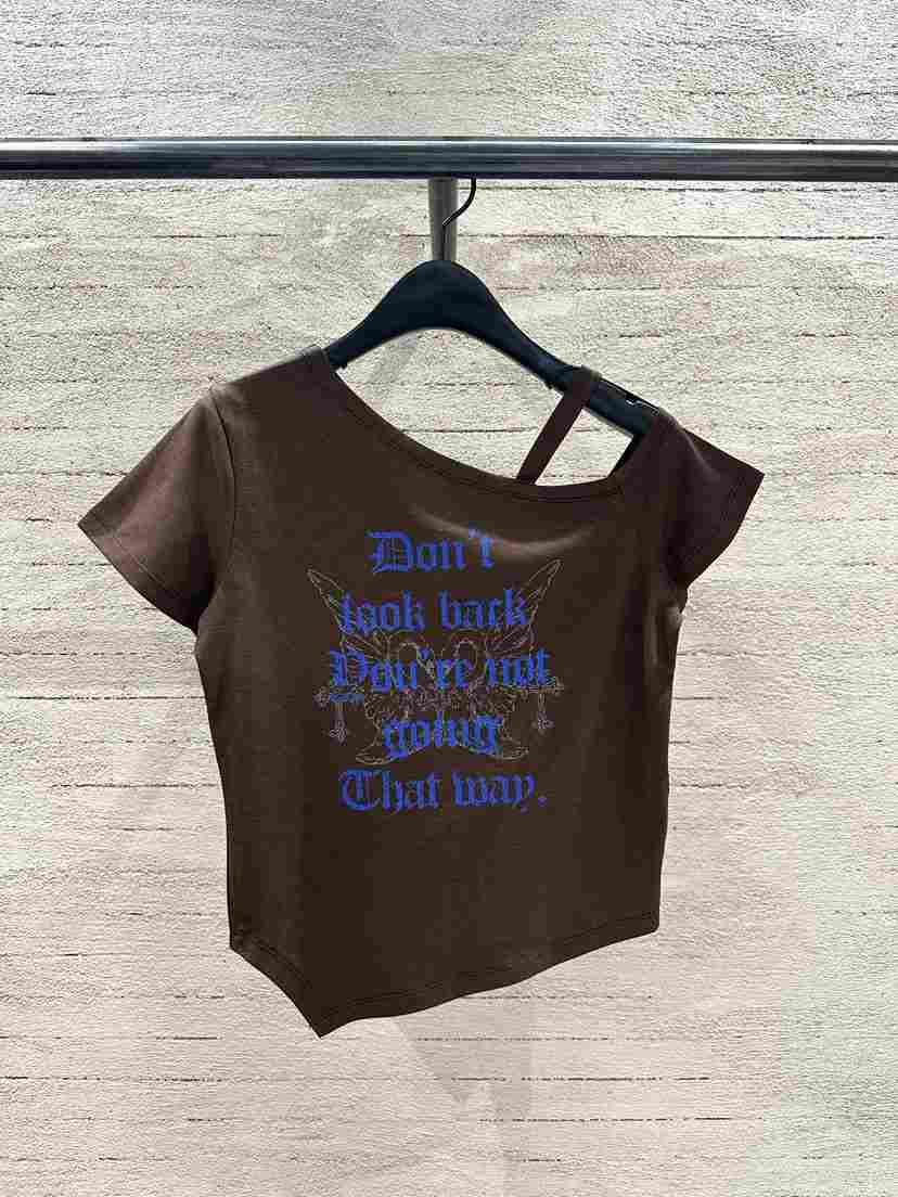 SUGAR CASE東大門實拍女裝新款推薦真品26春夏T恤不對稱鵝SUGAR CASET恤