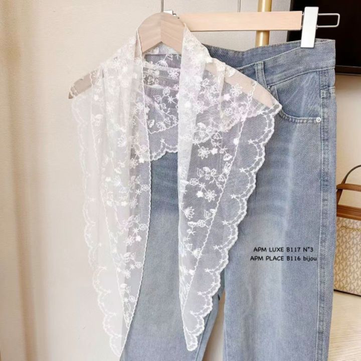 N3東大門代購女士新款職業熱賣推薦休閑時尚圍巾披肩蕾絲N3圍巾/披肩