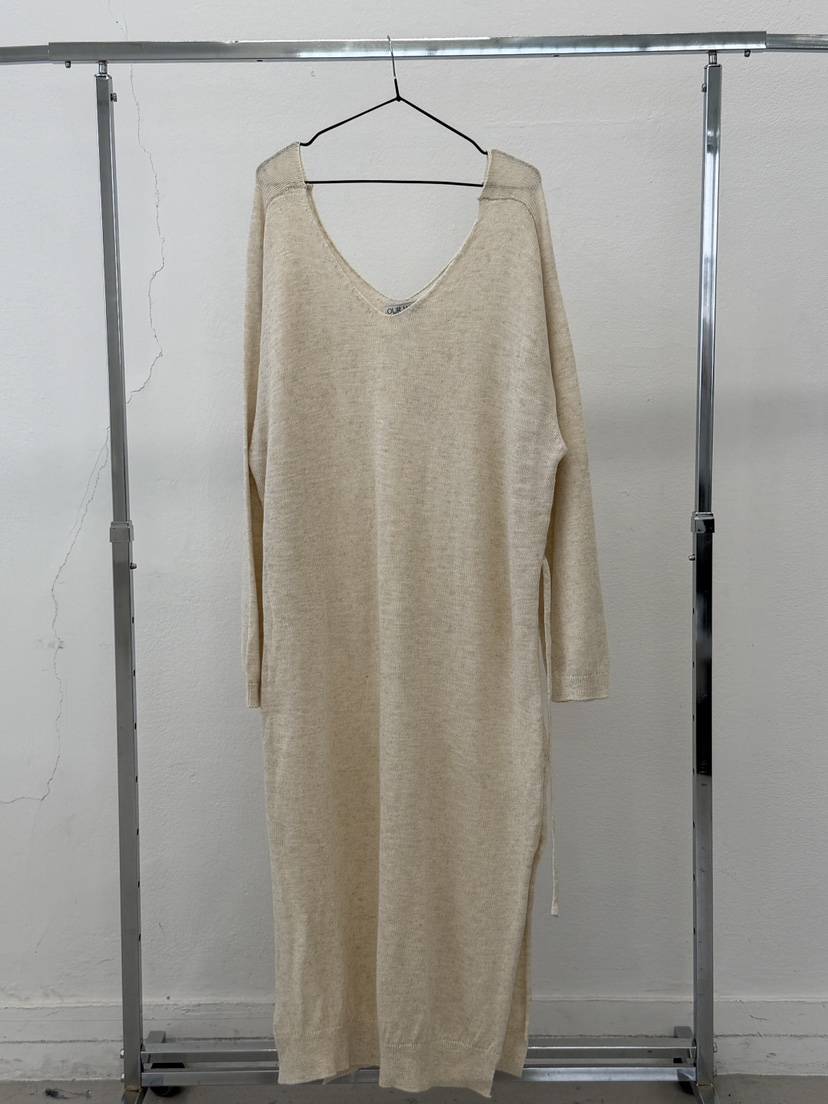 OURWAVE/OUR ROOM韓國代購女裝新款時尚連衣裙含腰繩亞麻Our Wave/Our Room連衣裙