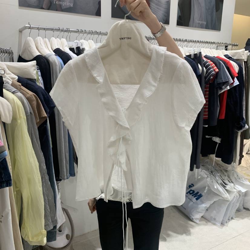 TEMPTING東大門代購女士新品時尚真品休閑推薦襯衫蕾絲衫TEMPTING襯衫/蕾絲衫