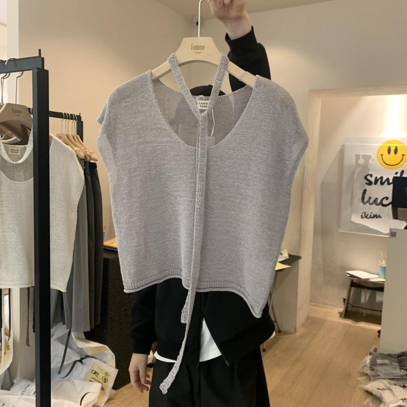 LA MAGIE FEMME韓國直郵女士新品真品人氣吊帶背心含脖帶Lamagie Femme吊帶/背心