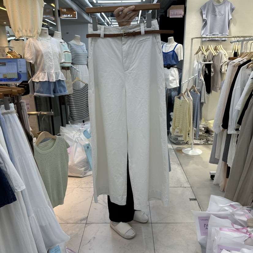 FLYFLY/LULULALLA/LIVE東大門代購女裝新款熱賣休閑褲含腰帶棉質FLYFLY/LULULALLA/LIVE休閑褲