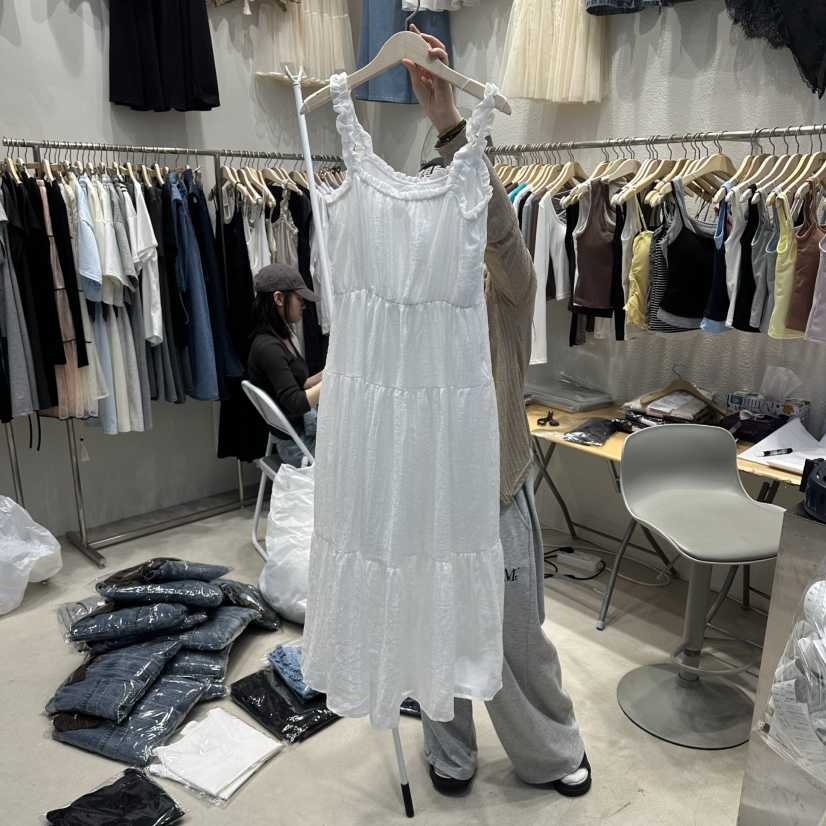 HOT PLACE/DREAM GIRIS/HOT ISSUE韓國直郵女裝新品真品連衣裙褶皺HOT PLACE/DREAM GIRIS/HOT ISSUE連衣裙