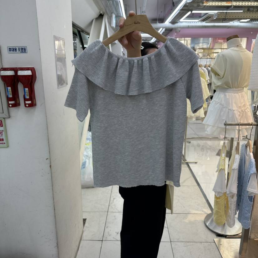 FLYFLY/LULULALLA/LIVE東大門實拍女士新品熱賣針織衫荷葉邊FLYFLY/LULULALLA/LIVE針織衫